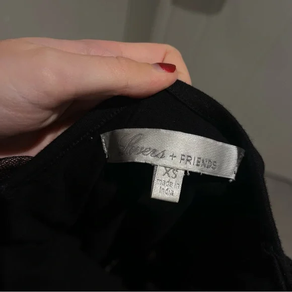 Lovers + Friends x Revolve Morella Black Lace Rose Dress - Picture 8 of 9